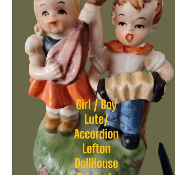 Lefton Music Box Alps Boy n Girl Lute accordion Plays Chim- cheree Mary Poppins - Picture 4 of 13